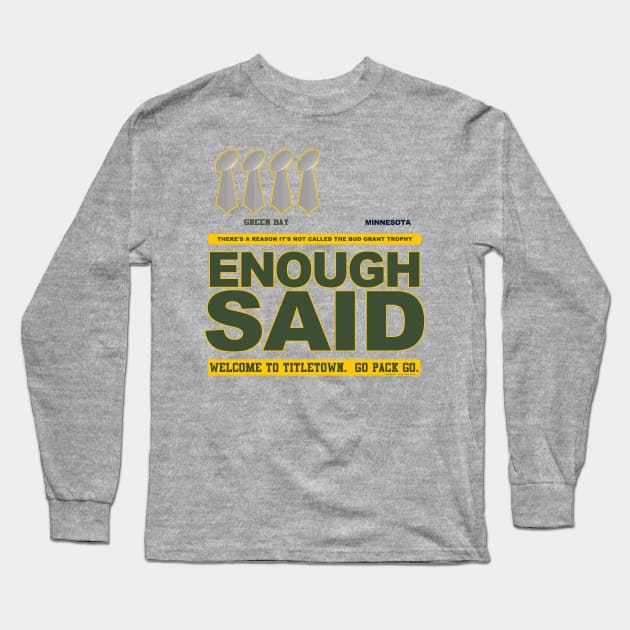 Enough Said Long Sleeve T-Shirt by wifecta